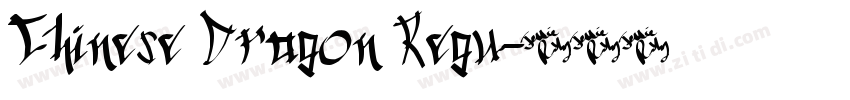 Chinese Dragon Regu字体转换